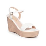 Giày Sandal Nữ Đế Xuồng PU Siêu Nhẹ Cao 9cm Hanatabi Quai Ngang Hậu C (35-39) Mã HNSDX9F956