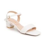 giày sandal nữ cao gót 3cm Hanatabi quai ngang mũi vuông hậu c đế TA bigsize (35-41) mã HNSDG3F875
