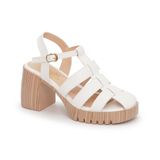 Giày Sandal Nữ Đế PU Siêu Nhẹ Cao 7cm Hanatabi Quai Xương Cá Bít Mũi Hậu C (35-39) Mã HNSDG7F847
