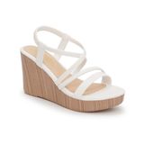 giày sandal nữ đế xuồng PU siêu nhẹ cao 9cm Hanatabi quai chéo hậu thun (35-39) mã HNSDX9F836