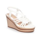 Giày sandal nữ đế xuồng PU siêu nhẹ cao 8cm Hanatabi quai đan hậu thun (35-39) mã HNSDX8F1127