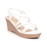 giày sandal nữ đế xuồng PU siêu nhẹ cao 7cm Hanatabi quai chéo hậu thun (35-39) mã HNSDX7F1053