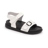 Sandal nữ Hanatabi 2 lớp quai bản ngang có khóa may liền đế cao 3cm mã HNSD607 (Size 35 -> 39)