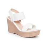 Giày sandal nữ đế xuồng PU siêu nhẹ cao 9cm Hanatabi quai ngang hậu thun (35-39) mã HNSDX9F1156