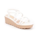 giày sandal nữ đế xuồng PU siêu nhẹ cao 5cm Hanatabi quai chéo hậu thun (35-40) mã HNSD5F940
