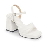 Sandal nữ quai xếp ly gót vuông cao 9cm hậu c mã HNSDG587 ( Size 35 -> 39)