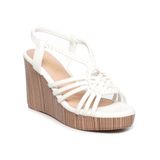 giày sandal nữ đế xuồng PU siêu nhẹ cao 9cm Hanatabi quai đan hậu thun (35-39) mã HNSDX9F1113