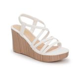 Sandal nữ Hanatabi dây chéo đế pu vân gỗ siêu nhẹ cao 9cm mã HNSDX9F834 (Size 35 ->39)