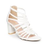Giày sandal nữ cao gót 7cm Hanatabi quai đan khóa kéo đế TA cao cấp bigsize (35-41) mã HNSDG7F1142