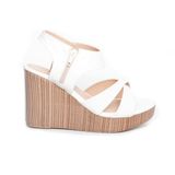 giày sandal nữ đế xuồng PU siêu nhẹ cao 9cm Hanatabi quai chéo khóa kéo (35-39) mã HNSDX9F1027