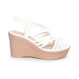 Giày sandal nữ đế xuồng PU siêu nhẹ cao 9cm Hanatabi quai đan hậu thun (35-39) mã HNSDX9F1166