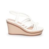 Giày sandal nữ đế xuồng PU siêu nhẹ cao 8cm Hanatabi quai đan hậu thun (35-39) mã HNSDX8F1127