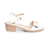 giày sandal nữ đế PU kem siêu nhẹ cao 5cm Hanatabi quai ngang hậu c bigsize (35-42) mã HNSDG5F1002