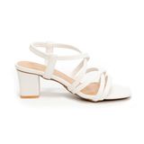 giày sandal nữ cao gót 5cm Hanatabi quai chéo mũi vuông hậu thun đế TA bigsize (35-41) mã HNSDT5F857