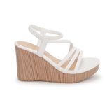 giày Sandal Nữ Đế Xuồng Pu Siêu Nhẹ Cao 9cm Hanatabi Quai Ngang Hậu Thun (35-39) Mã HNSDX9F838