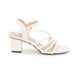 giày sandal nữ cao gót 5cm Hanatabi quai chéo mũi vuông hậu thun đế TA bigsize (35-41) mã HNSDG5F870