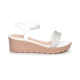 Giày Sandal Nữ Đế PU Siêu Nhẹ Cao 5cm Hanatabi Quai Ngang Hậu Thun (35-40) Mã HNSD5F1172