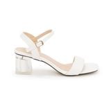 giày sandal nữ cao gót mika 5cm Hanatabi quai ngang mũi vuông đế TA bigsize (35-41) mã HNSDG869