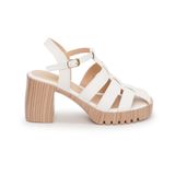Giày Sandal Nữ Đế PU Siêu Nhẹ Cao 7cm Hanatabi Quai Xương Cá Bít Mũi Hậu C (35-39) Mã HNSDG7F847