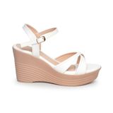 Giày sandal nữ đế xuồng PU siêu nhẹ cao 9cm Hanatabi quai chéo hậu c (35-39) mã HNSDX9F1165