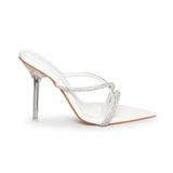 Dép nữ cao gót 9cm Hanatabi quai chéo đính đá (35-39) mã HNSDG9F1160
