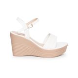 Giày Sandal Nữ Đế Xuồng PU Siêu Nhẹ Cao 9cm Hanatabi Quai 2 Xếp Hậu C (35-39) Mã HNSDX9F1083