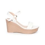 Giày Sandal Nữ Đế Xuồng PU Siêu Nhẹ Cao 9cm Hanatabi Quai Ngang Hậu C (35-39) Mã HNSDX9F1154