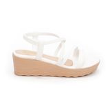 giày sandal nữ đế xuồng PU siêu nhẹ cao 5cm Hanatabi quai chéo hậu thun (35-40) mã HNSD5F946