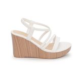 giày sandal nữ đế xuồng PU siêu nhẹ cao 9cm Hanatabi quai chéo hậu thun (35-39) mã HNSDX9F836