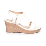 giày sandal nữ đế xuồng PU siêu nhẹ cao 7cm Hanatabi quai ngang khóa kéo (35-39) mã HNSDX7F1026