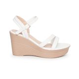 Giày Sandal Nữ Đế Xuồng PU Siêu Nhẹ Cao 9cm Hanatabi Quai Chéo Hậu C (35-39) Mã HNSDX9F1155