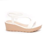 giày sandal nữ đế xuồng pu siêu nhẹ cao 5cm Hanatabi quai chéo hậu thun (35-40) mã HNSD5F938