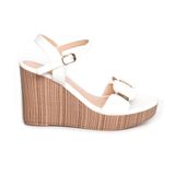 giày sandal nữ đế xuồng PU siêu nhẹ cao 9cm Hanatabi quai ngang hậu c (35-39) mã HNSDX9F1013