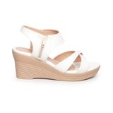 giày sandal nữ đế xuồng PU siêu nhẹ cao 7cm Hanatabi quai chéo khóa kéo (35-39) mã HNSDX7F1022