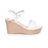 Giày sandal Nữ Đế Xuồng PU Siêu Nhẹ Cao 9cm Hanatabi Quai 1 Xếp Hậu C (35-39) Mã HNSDX8F1085