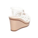 Giày sandal nữ đế xuồng PU siêu nhẹ cao 8cm Hanatabi quai đan hậu thun (35-39) mã HNSDX8F1127