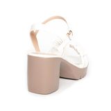 giày sandal nữ đế Pu siêu nhẹ cao 7cm Hanatabi quai bèo nhún hậu c (35-39) mã HNSDG7F989