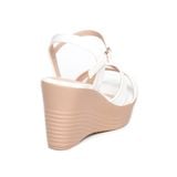 Giày sandal nữ đế xuồng PU siêu nhẹ cao 9cm Hanatabi quai chéo hậu c (35-39) mã HNSDX9F1165
