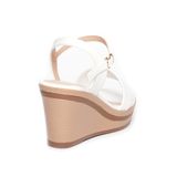 Giày sandal nữ đế xuồng PU siêu nhẹ cao 8cm Hanatabi quai 1 xếp hậu c (35-39) mã HNSDX8F1118
