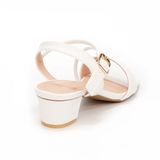 giày sandal nữ cao gót 3cm Hanatabi quai ngang mũi vuông hậu c đế TA bigsize (35-41) mã HNSDG3F895