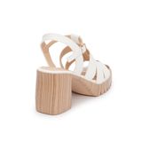 Giày Sandal Nữ Đế PU Siêu Nhẹ Cao 7cm Hanatabi Quai Xương Cá Bít Mũi Hậu C (35-39) Mã HNSDG7F847