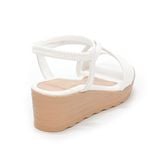 giày sandal nữ đế xuồng pu siêu nhẹ cao 5cm Hanatabi quai chéo hậu thun (35-40) mã HNSD5F937
