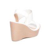 Giày sandal nữ đế xuồng PU siêu nhẹ cao 9cm Hanatabi quai ngang hậu thun (35-39) mã HNSDX9F1156