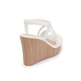 giày sandal nữ đế xuồng PU siêu nhẹ cao 9cm Hanatabi quai chéo hậu thun (35-39) mã HNSDX9F835