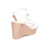 Giày Sandal Nữ Đế Xuồng PU Siêu Nhẹ Cao 9cm Hanatabi Quai Ngang Hậu C (35-39) Mã HNSDX9F1154