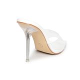 Dép nữ cao gót 9cm Hanatabi quai ngang mica (35-39) mã HNSDG9F1164