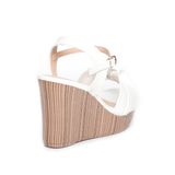 Sandal nữ Hanatabi quai nơ đính đá Đế Xuồng Pu Vân Gỗ siêu nhẹ cao 9cm mã HNSDX9F1019 (Size 35 -> 39)