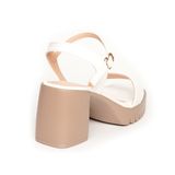 giày sandal nữ đế PU siêu nhẹ cao 7cm Hanatabi quai ngang hậu c (35-39) mã HNSDG7F957