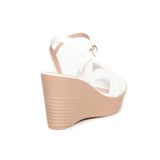 Giày Sandal Nữ Đế Xuồng PU Siêu Nhẹ Cao 9cm Hanatabi Quai 2 Xếp Hậu C (35-39) Mã HNSDX9F1083