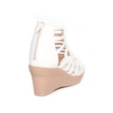 giày sandal nữ đế xuồng PU siêu nhẹ cao 7cm Hanatabi quai xương cá khóa kéo (35-39) mã HNSDG7F1152